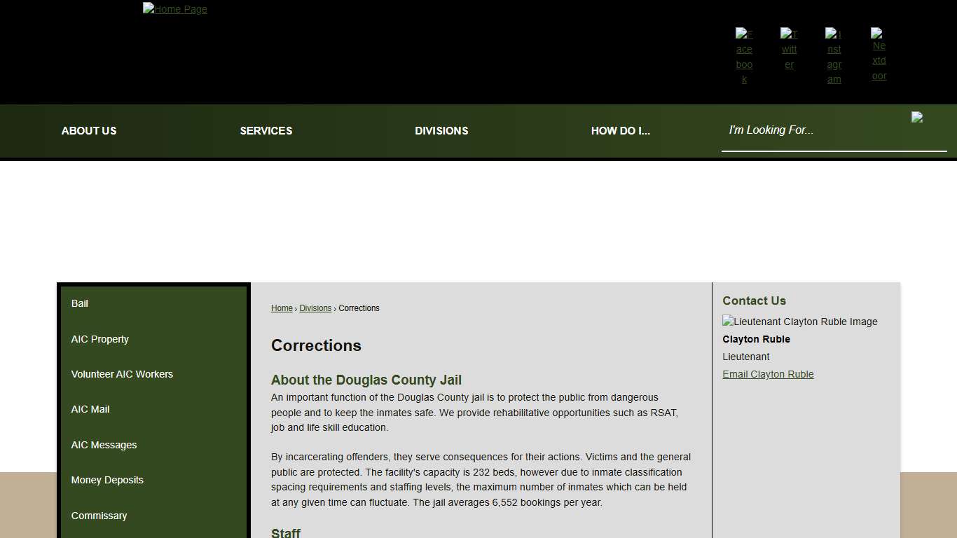 Corrections | Douglas County Sheriff, OR
